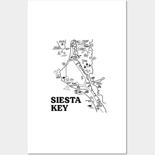 Siesta Key Map Art Posters and Art